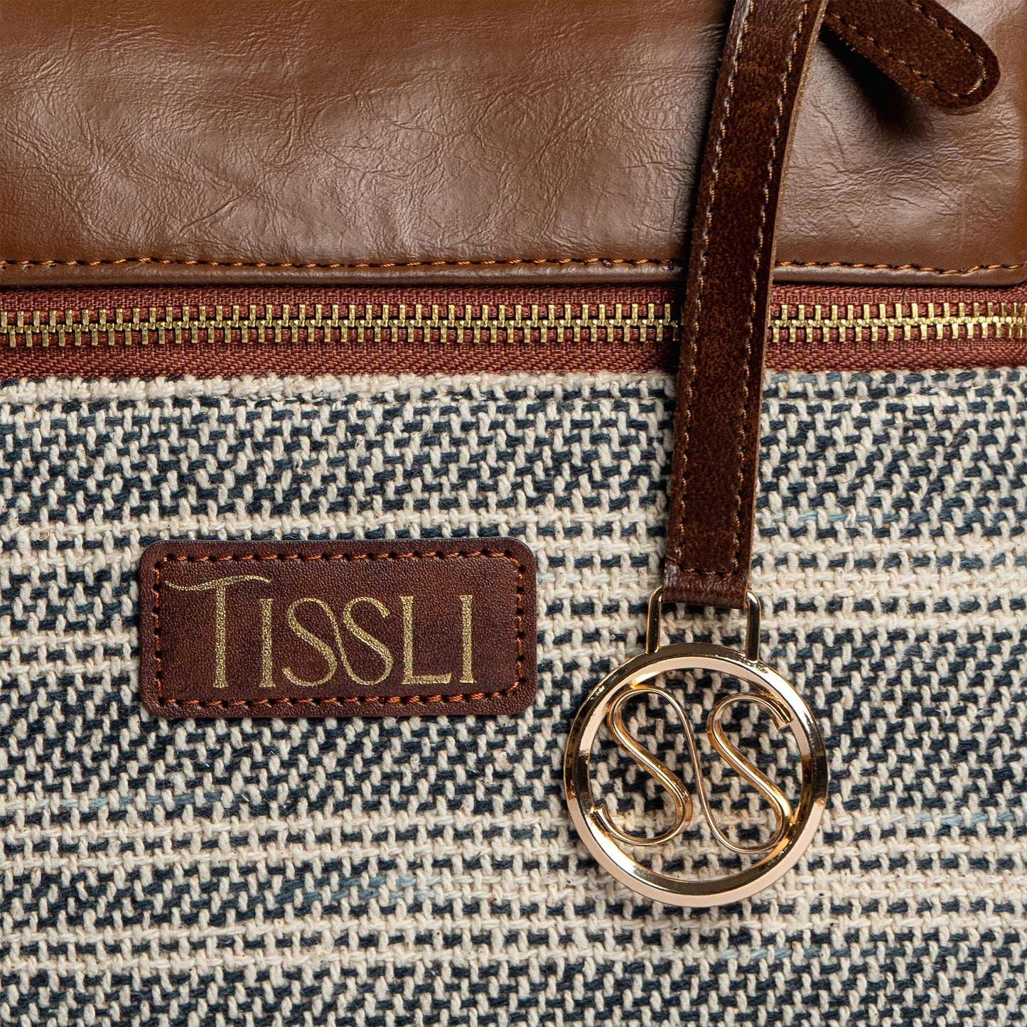 Handwoven Stripe Backpack