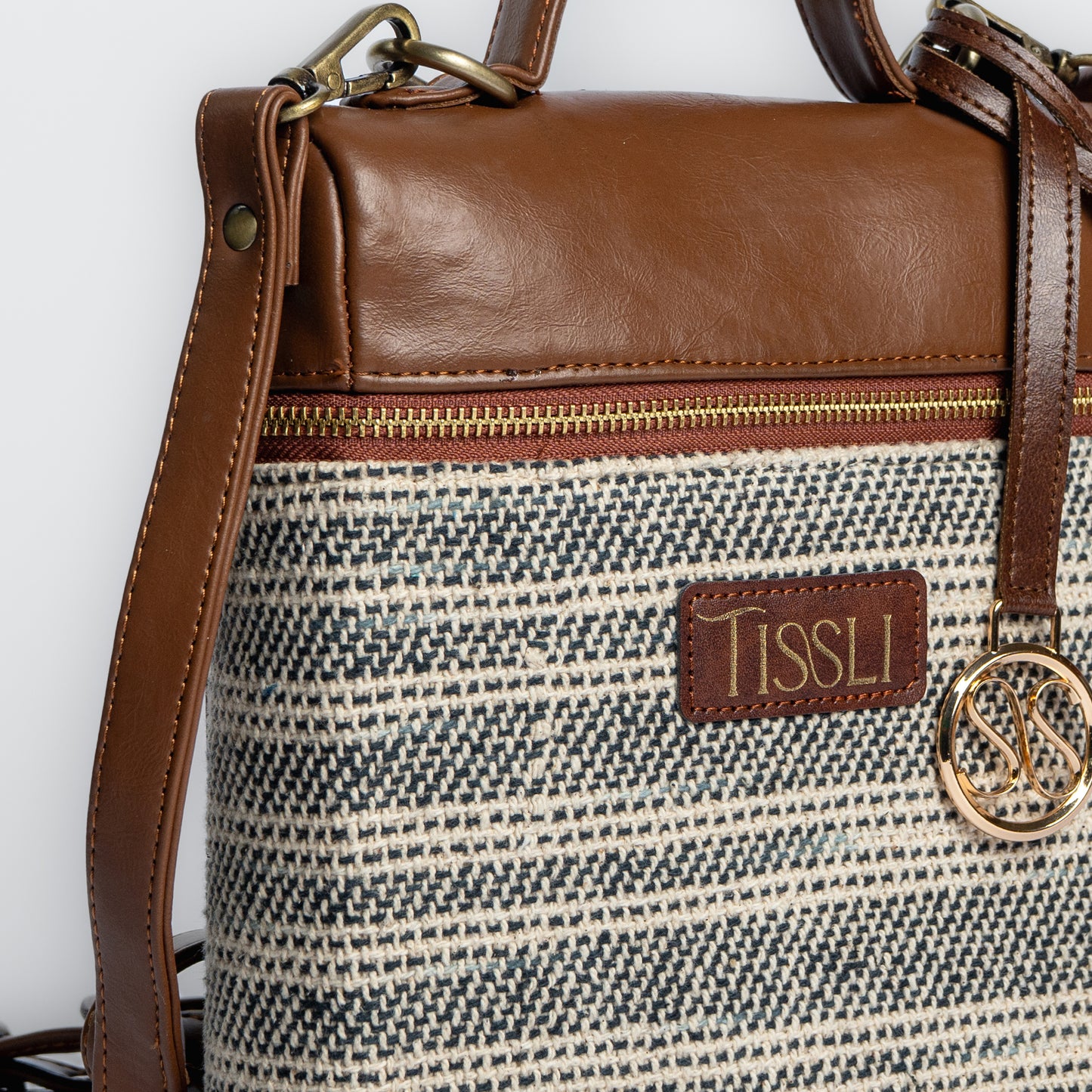 Handwoven Stripe Backpack