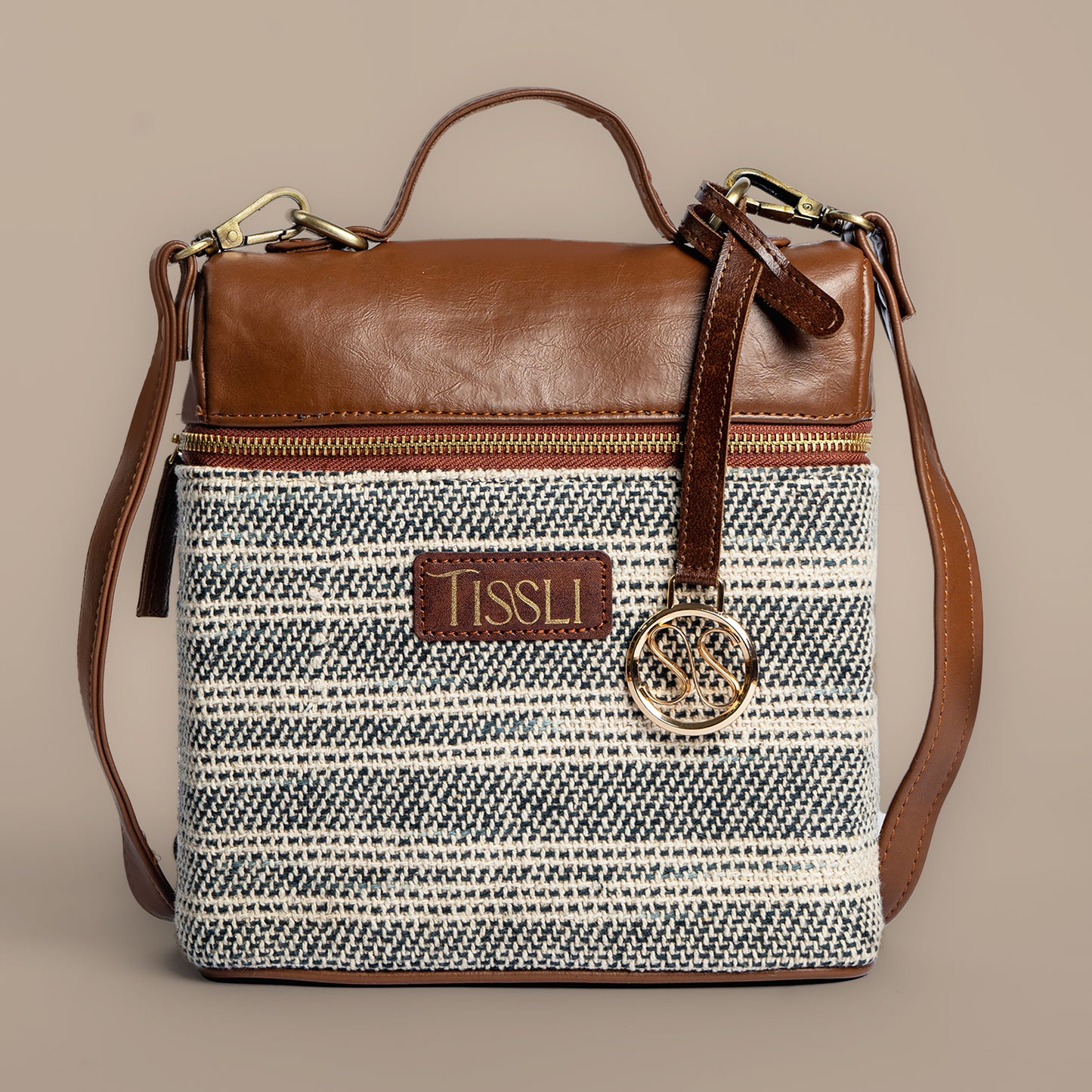 Handwoven Stripe Backpack