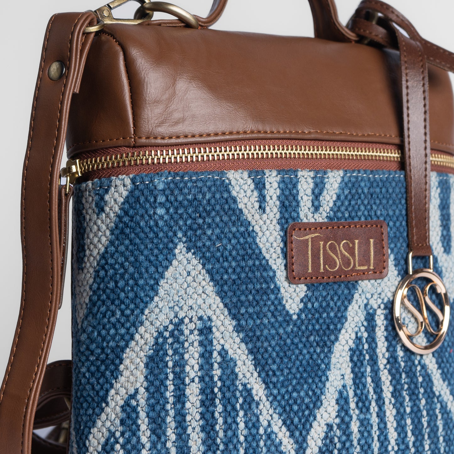 Indigo Chevron Backpack