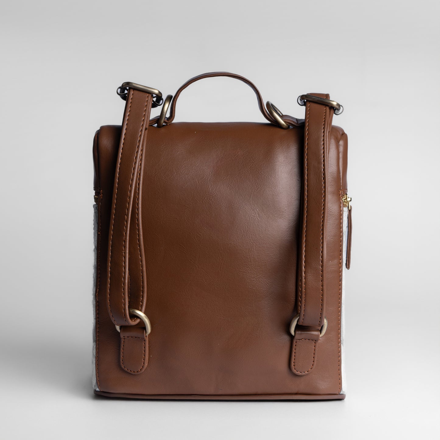 Floral Finesse Backpack | Handwoven soft beige design with delicate floral patterns for daily elegance