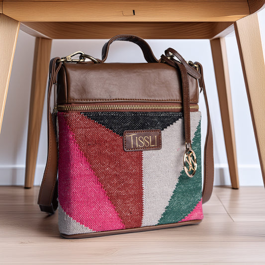 Mosaic Backpack | Handwoven multicolor design that adds color and creativity to your everyday style