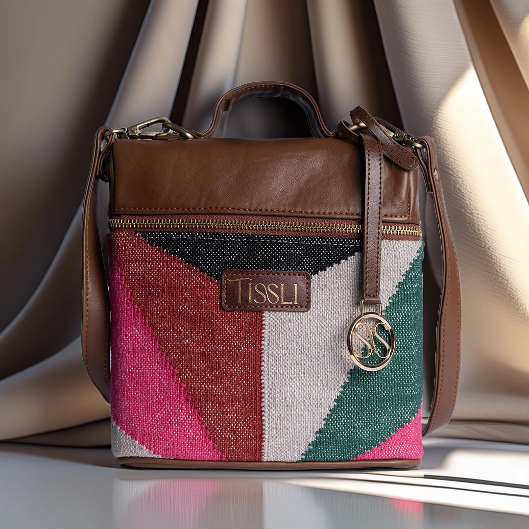 Mosaic Backpack | Handwoven multicolor design that adds color and creativity to your everyday style