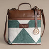 Vana Moksha Backpack | Handwoven green and white geometric design for effortless everyday use