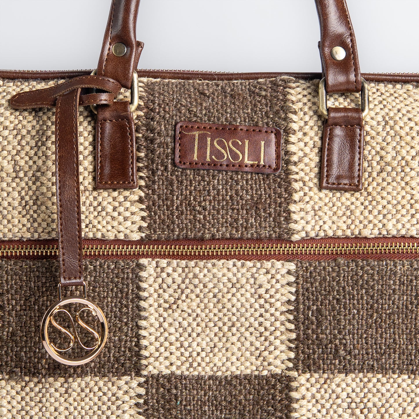 Checkered Grid Laptop Bag