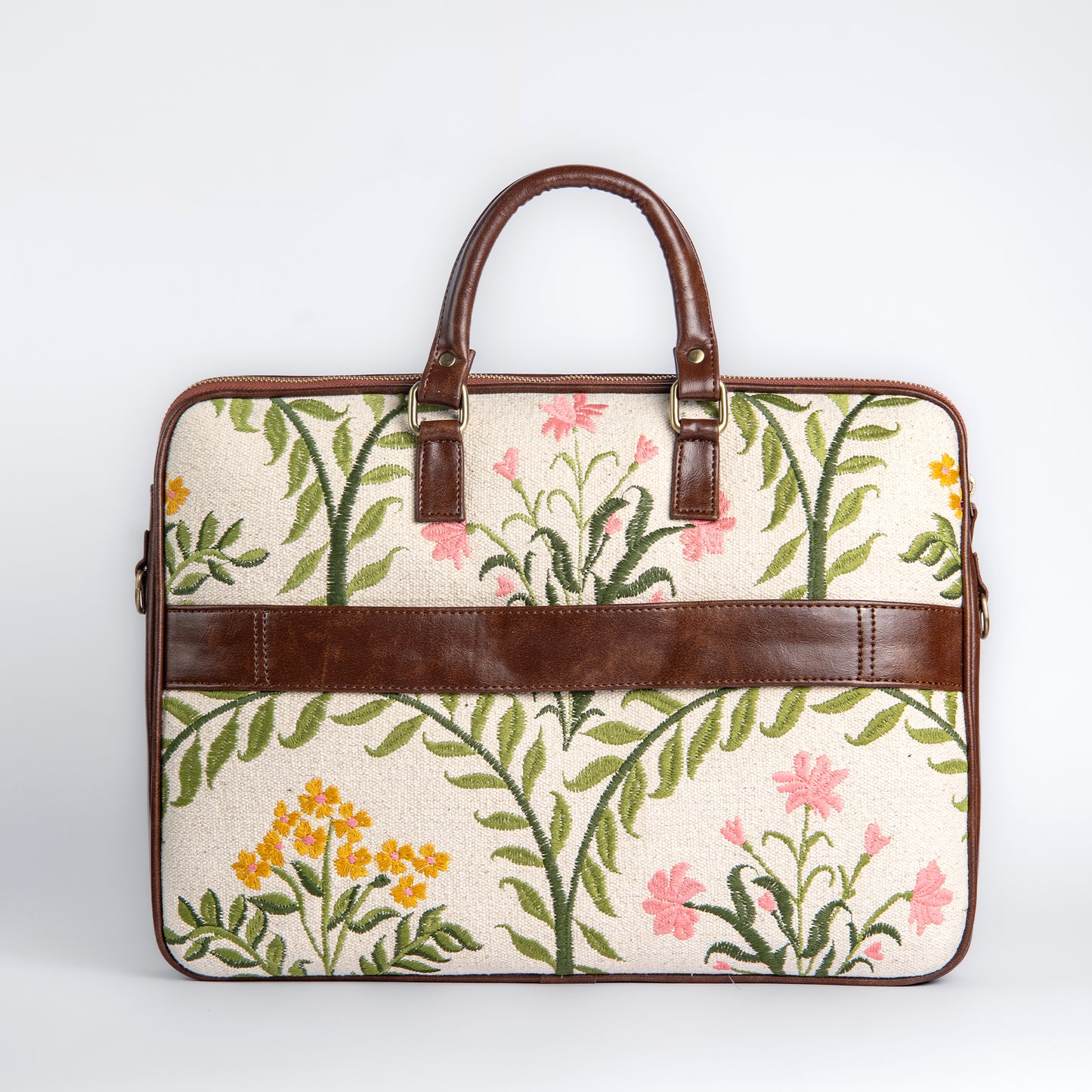 Gulzar Laptop Bag | Handwoven floral design inspired by blooming gardens and everyday elegance