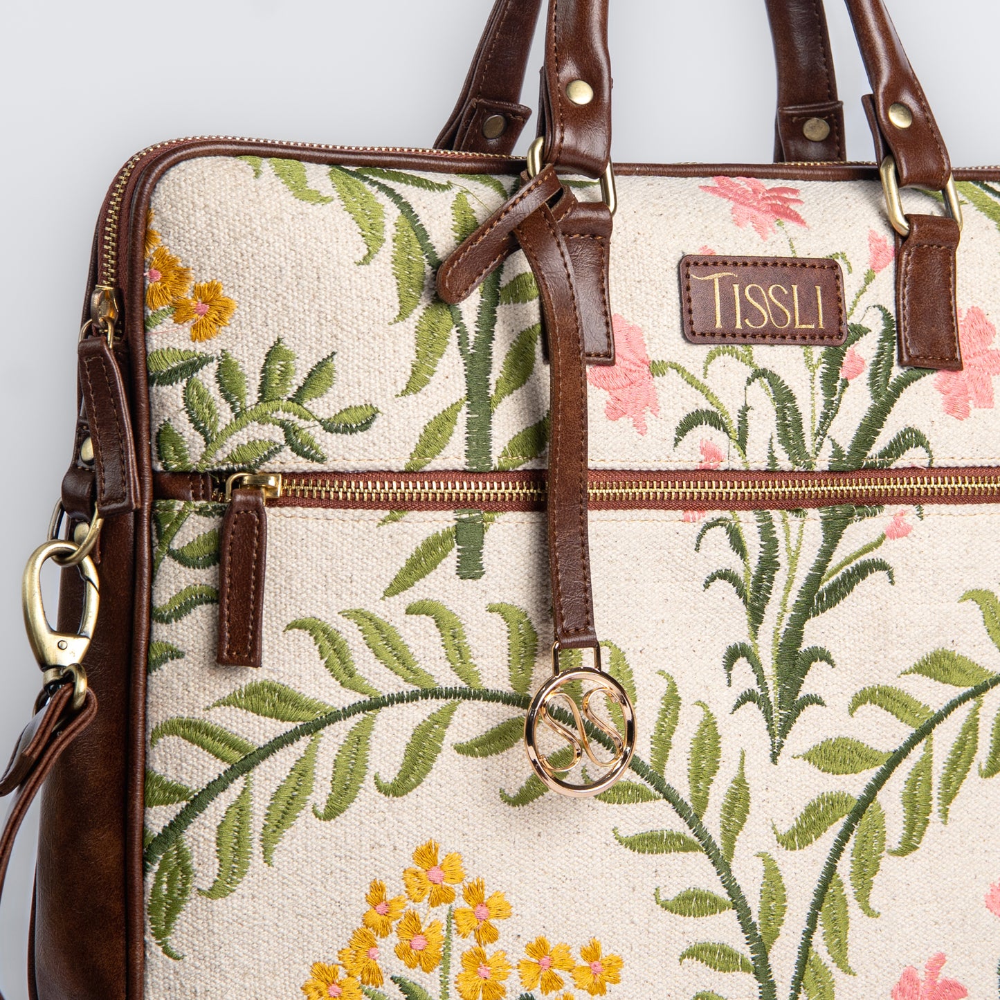 Gulzar Laptop Bag | Handwoven floral design inspired by blooming gardens and everyday elegance