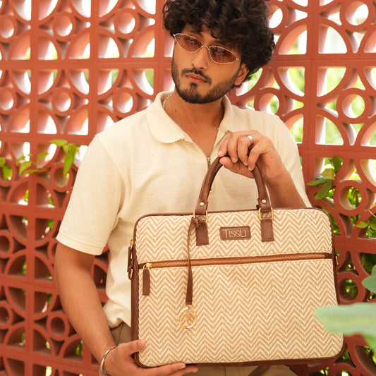 Desert Dome - Handcrafted Leather Base Laptop Bag