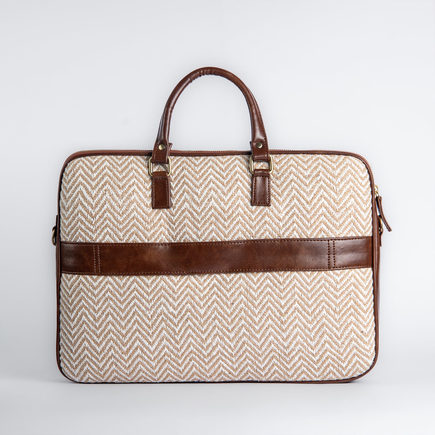 Desert Mirage Laptop Bag | A soft beige handwoven bag made for work, travel, and everyday comfort