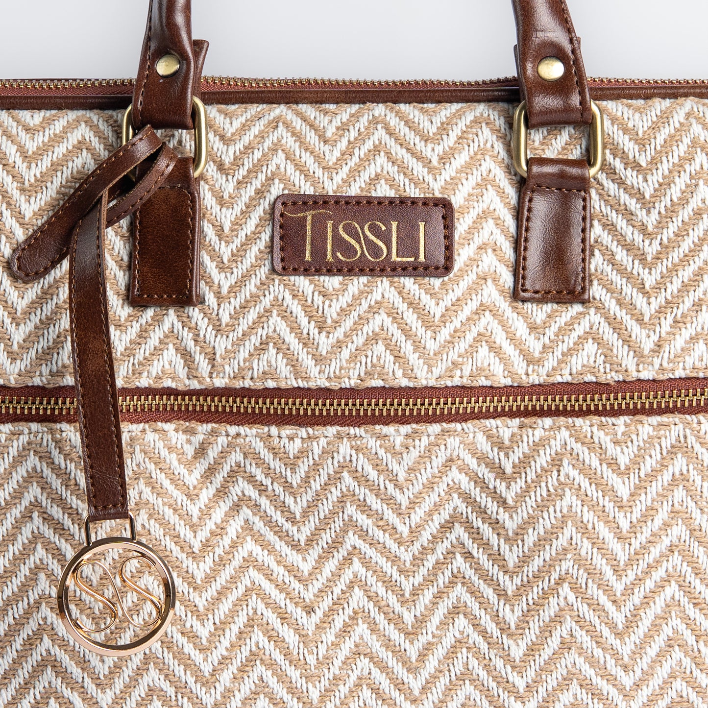 Desert Mirage Laptop Bag | A soft beige handwoven bag made for work, travel, and everyday comfort