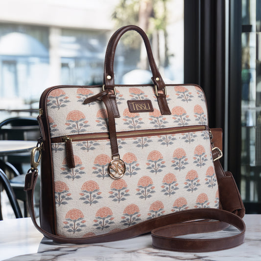 Handwoven Floral Finesse Laptop Bag | Lightweight, Stylish, and Made for Everyday Use