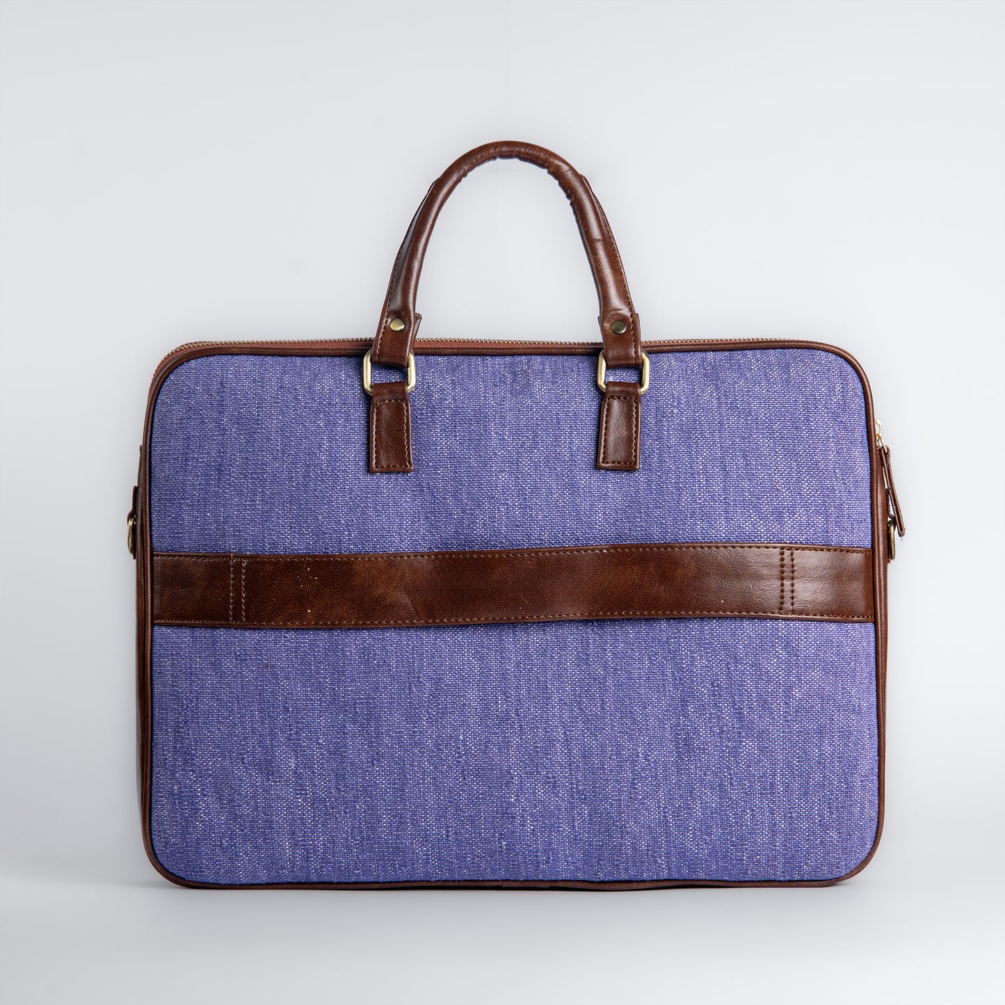 Indigo Dreams Handwoven Laptop Bag with Leather Handles | Stylish and Durable Office Bag for Professionals