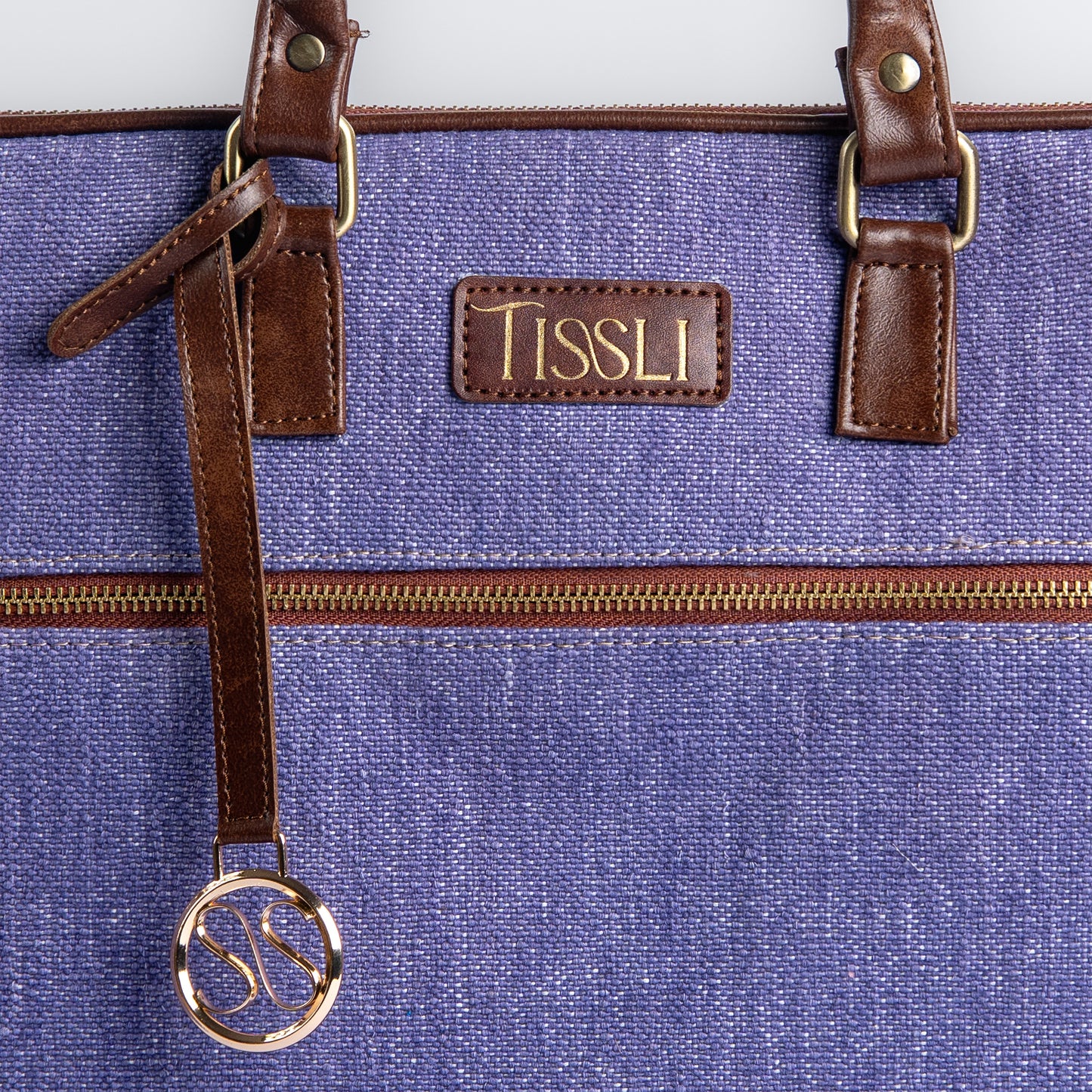 Indigo Dreams Handwoven Laptop Bag with Leather Handles | Stylish and Durable Office Bag for Professionals