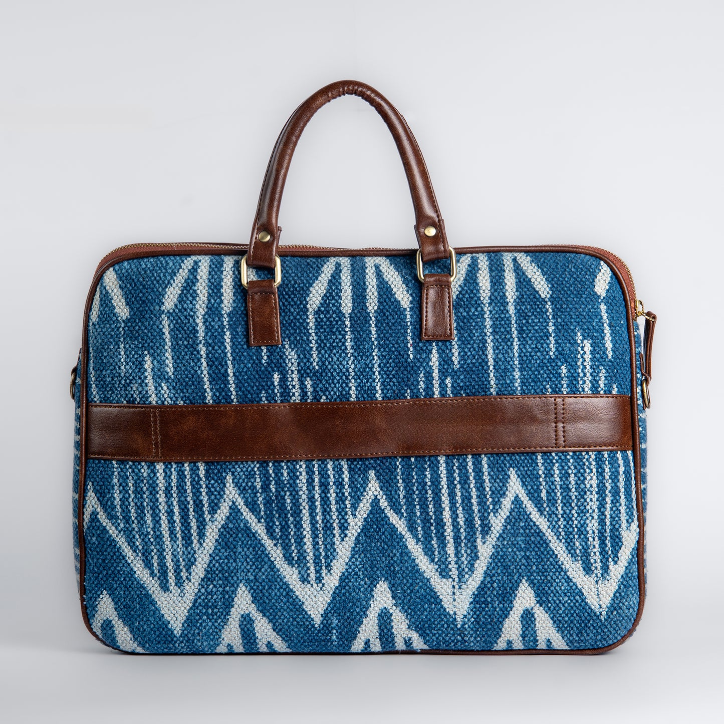 Indigo Chevron Laptop Bag