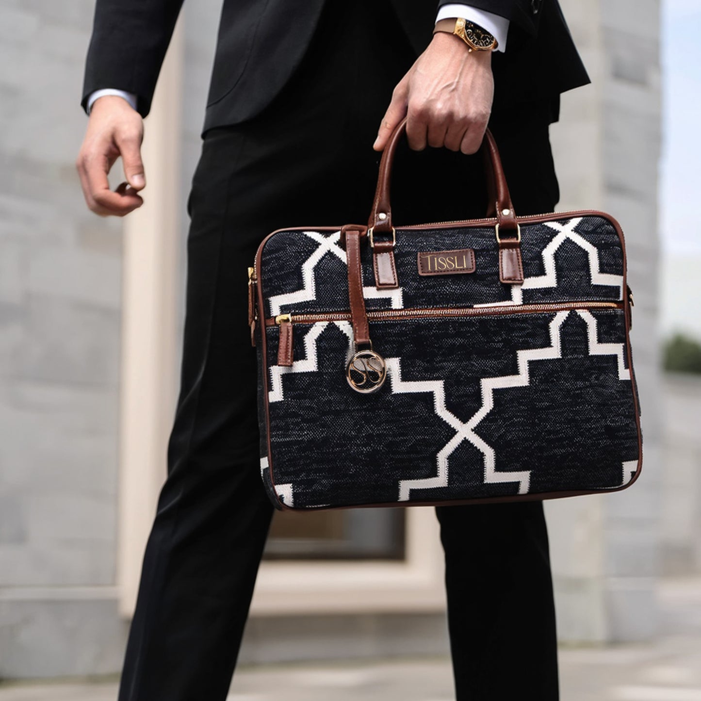 Sapphire Lattice Laptop Bag