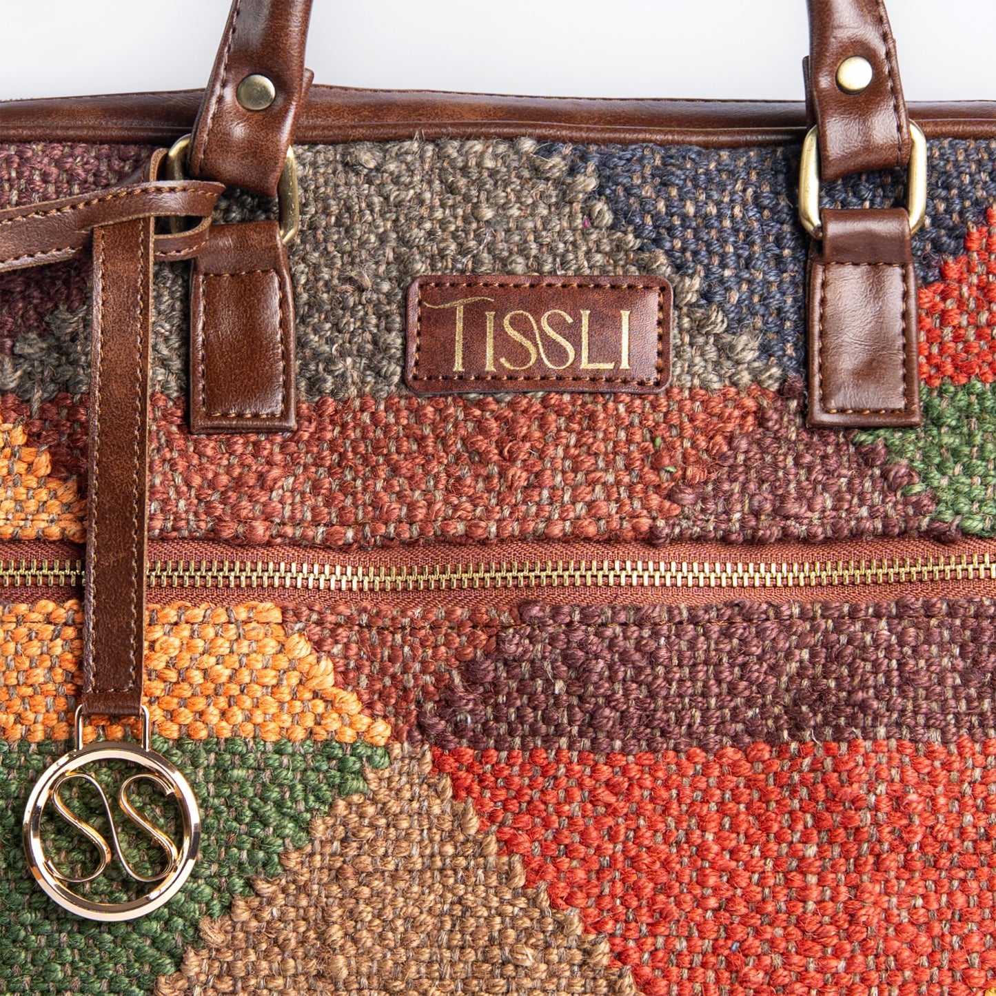 Geometric Gem Laptop Bag | Handwoven multicolor pattern that adds craft and color to your workday