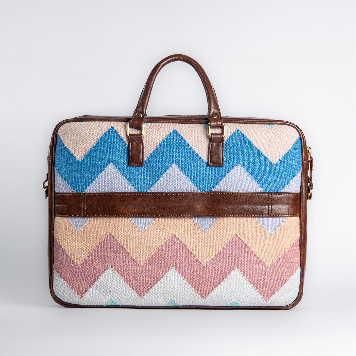 Dream Weaver Laptop Bag | Soft pastel handwoven bag made for light, everyday elegance