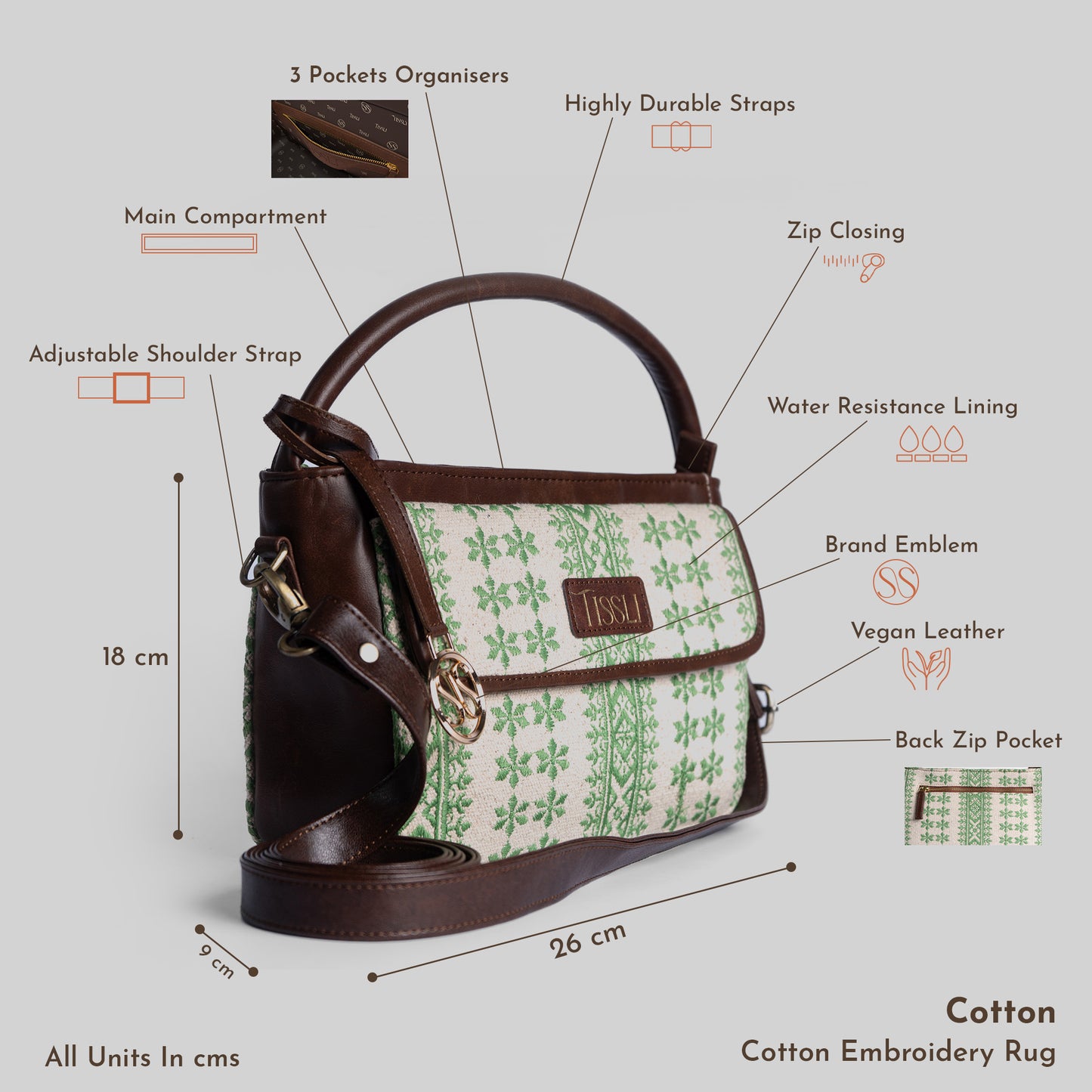 Paisley Motif Sling Bag