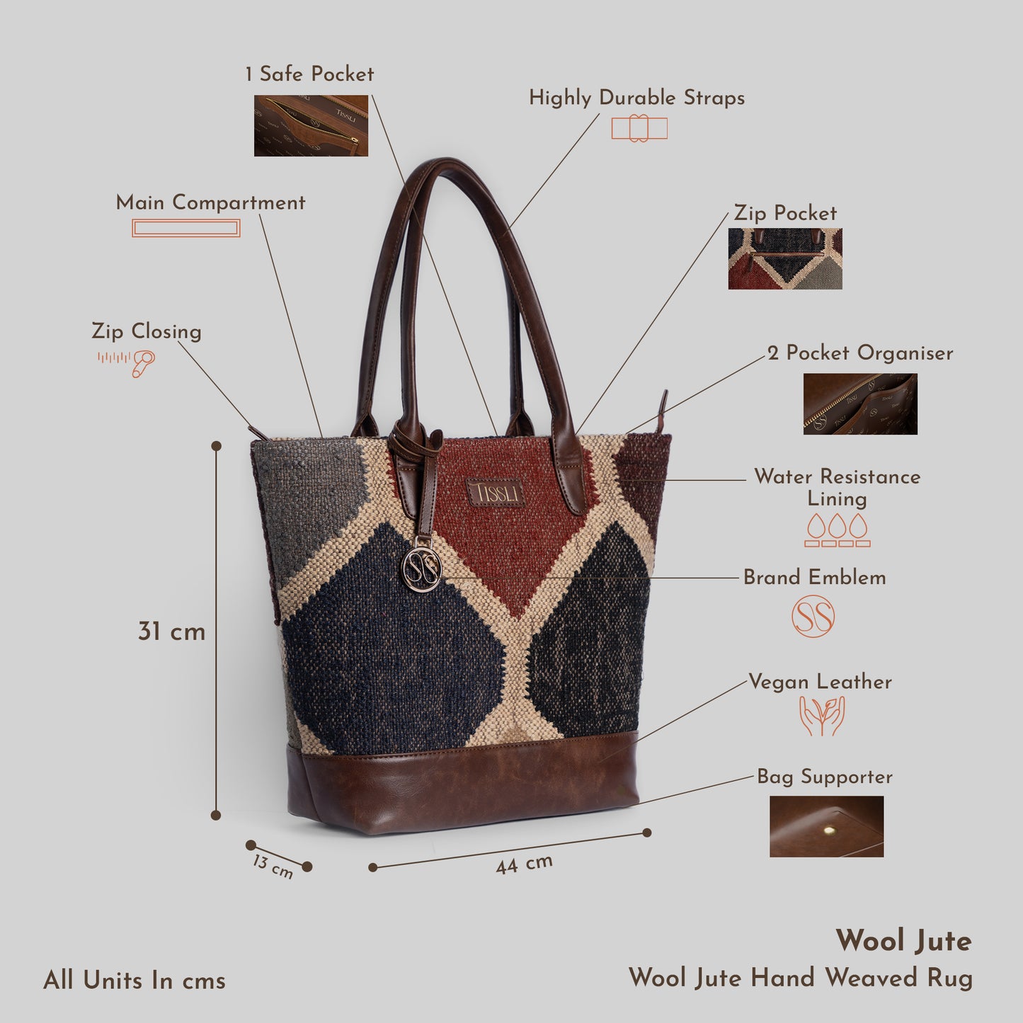 Gemstone Mosaic Tote Bag