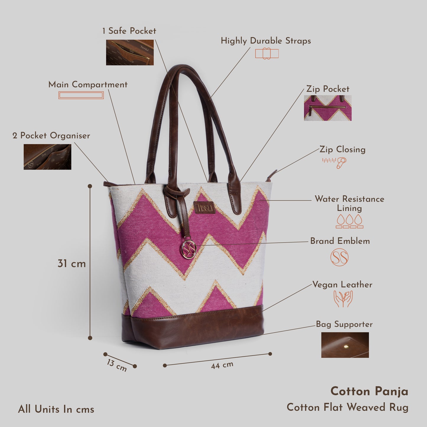 Fuchsia Fusion Tote Bag
