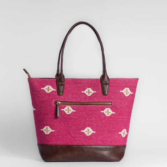 Fuchsia Fusion Tote – Handwoven Artisan Bag
