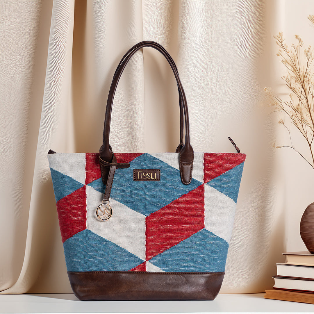 Illusionist Tote Bag | Vibrant color-blocked design that adds structure and statement to your look