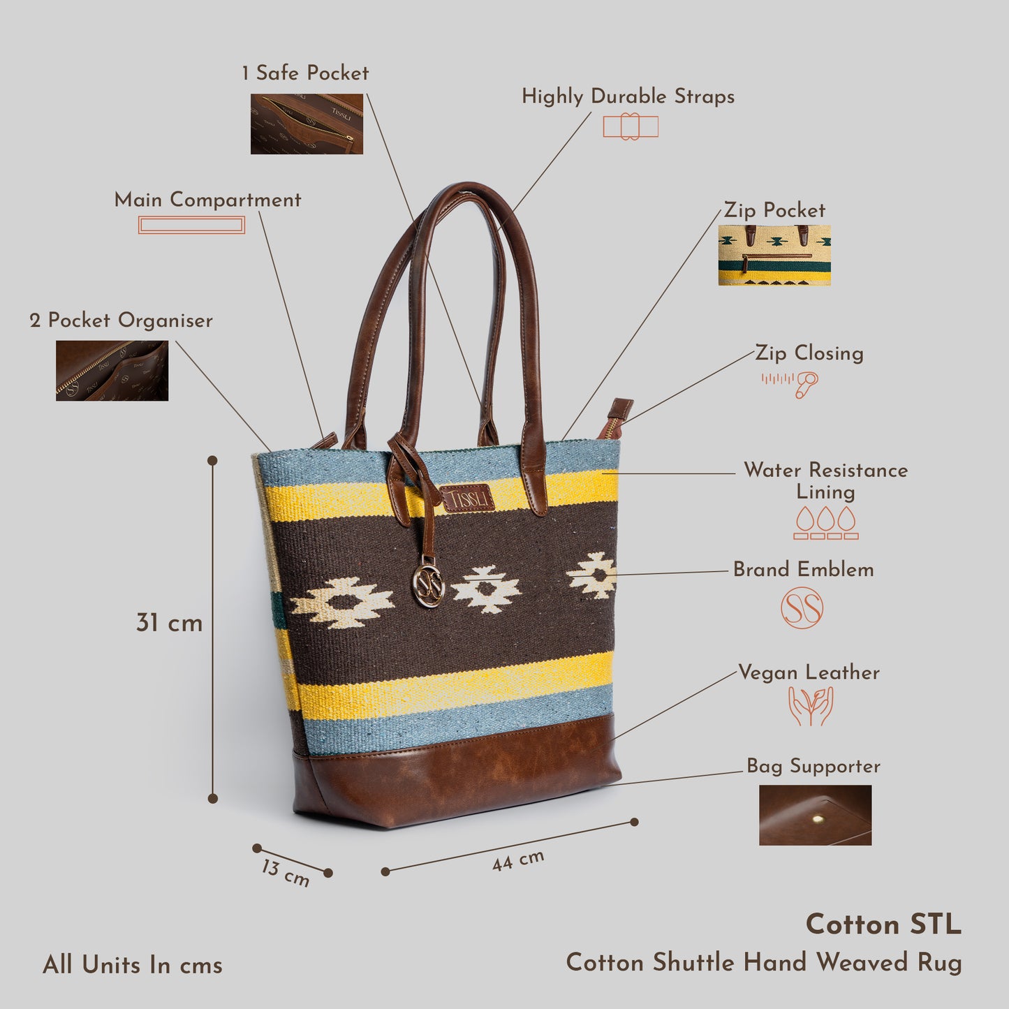 Canyon Stripes Tote Bag