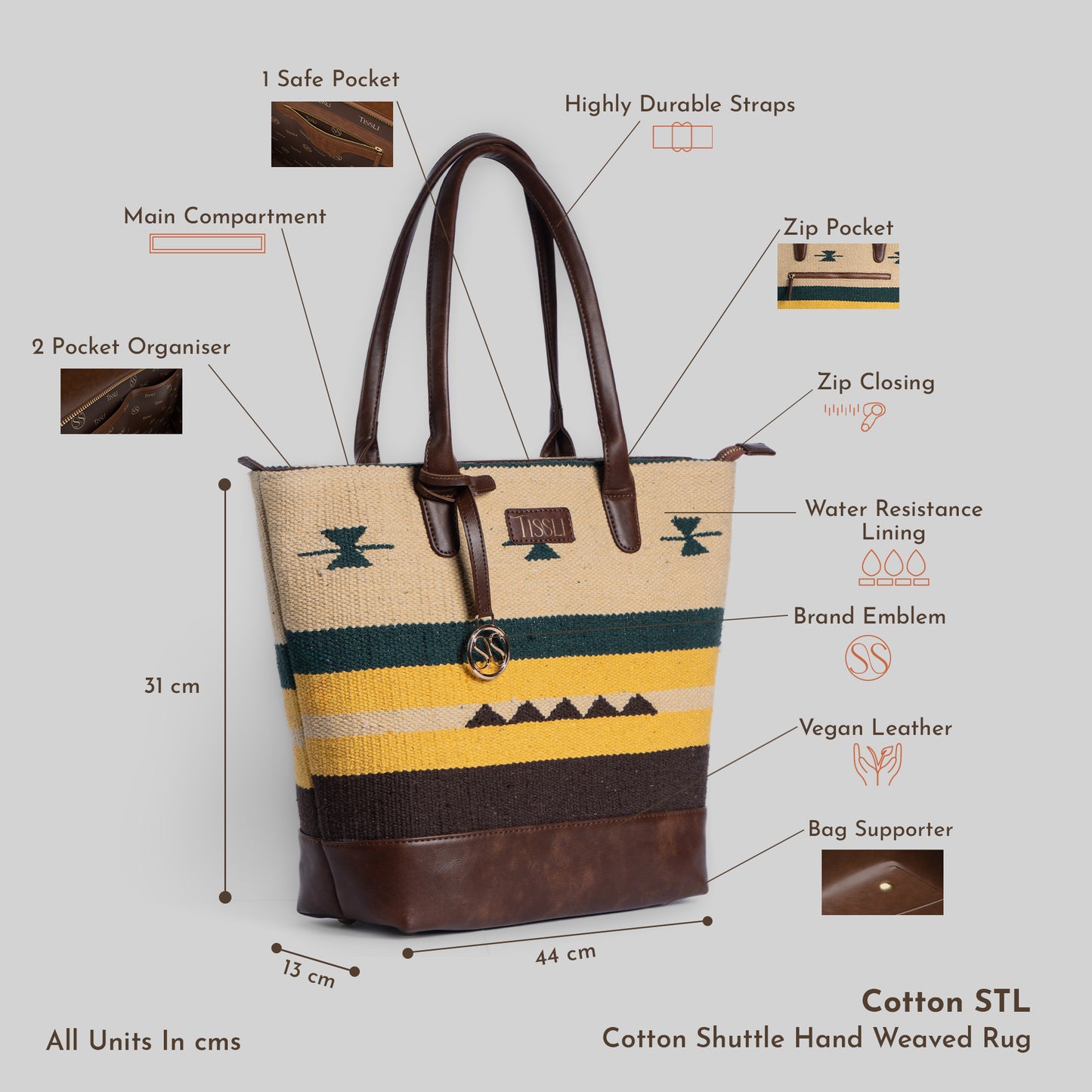 Canyon Stripes Tote Bag