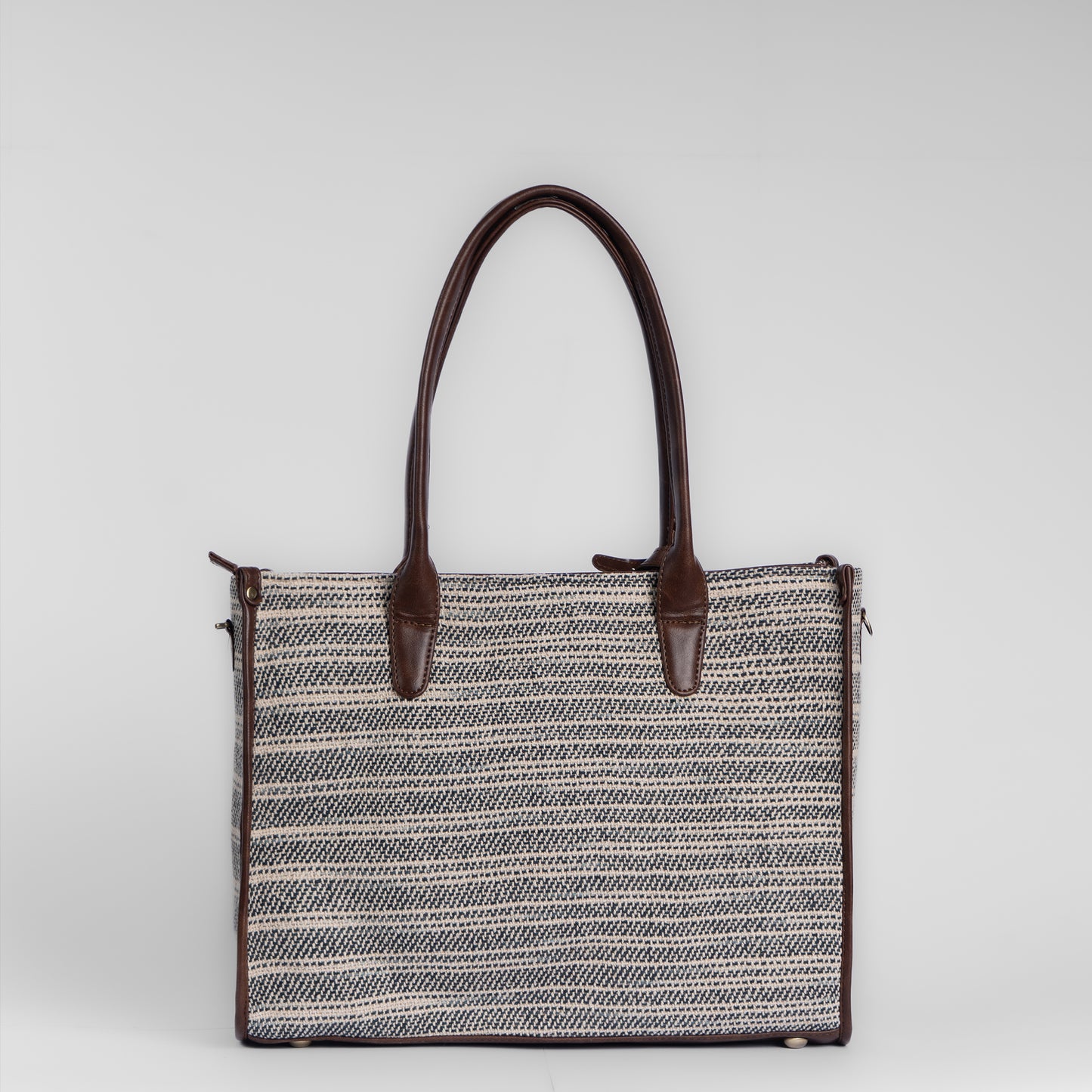 Handwoven Stripe Tote Bag