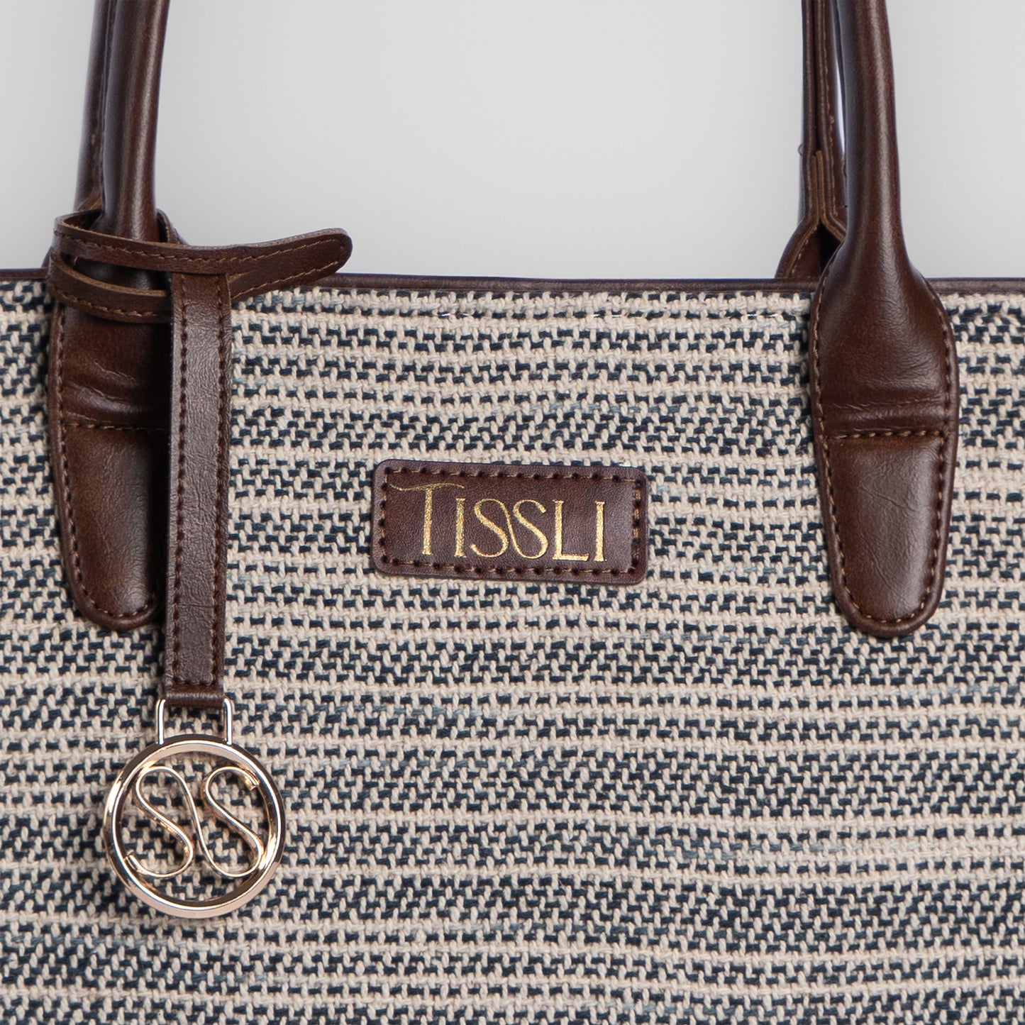 Handwoven Stripe Tote Bag