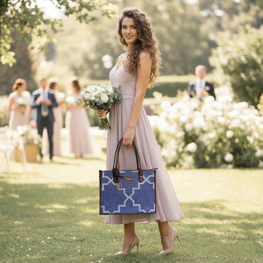 Royal Blue Charm - Handcrafted Heritage Bag