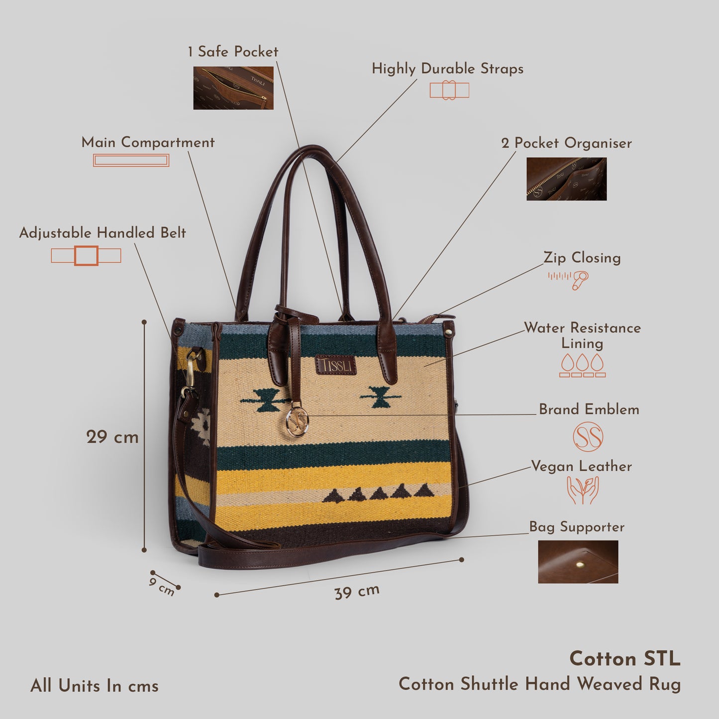 Canyon Stripes Tote Bag
