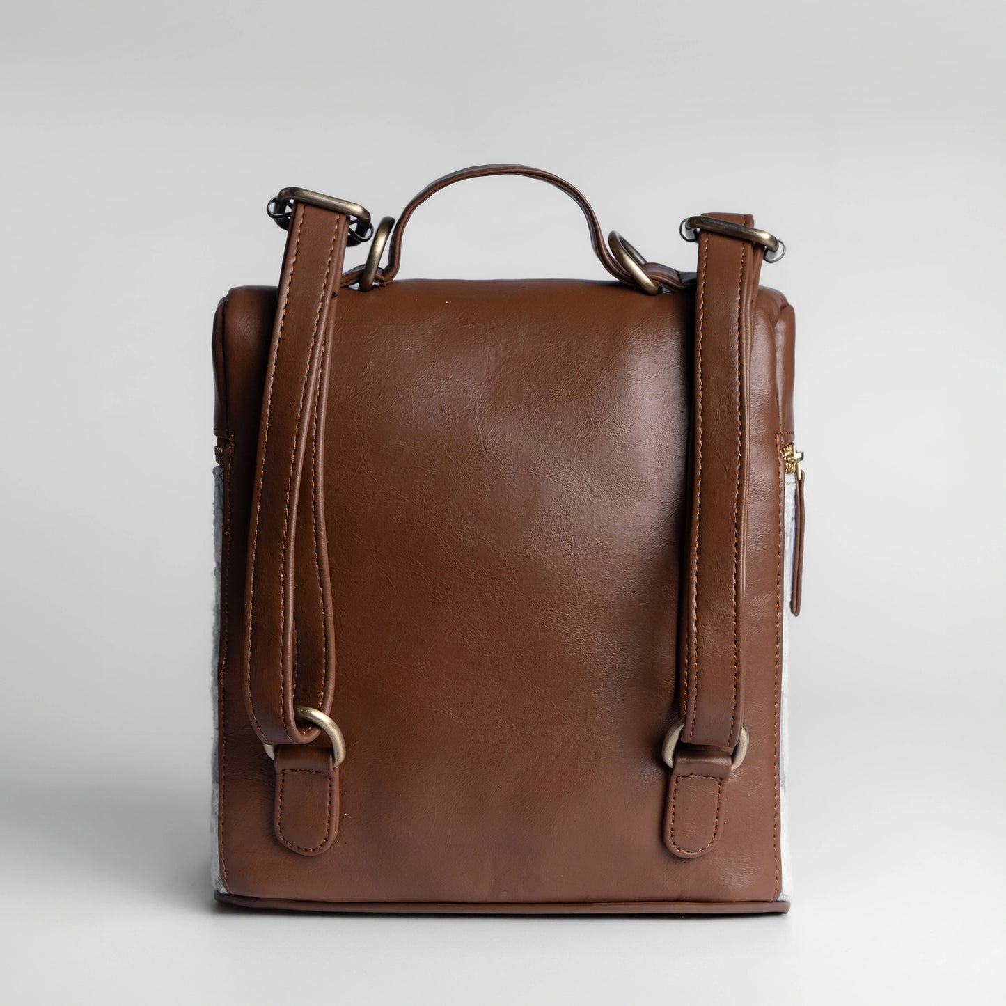 Floral Finesse Backpack | Handwoven soft beige design with delicate floral patterns for daily elegance