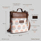 Floral Finesse Backpack | Handwoven soft beige design with delicate floral patterns for daily elegance