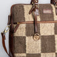 Checkered Grid Laptop Bag