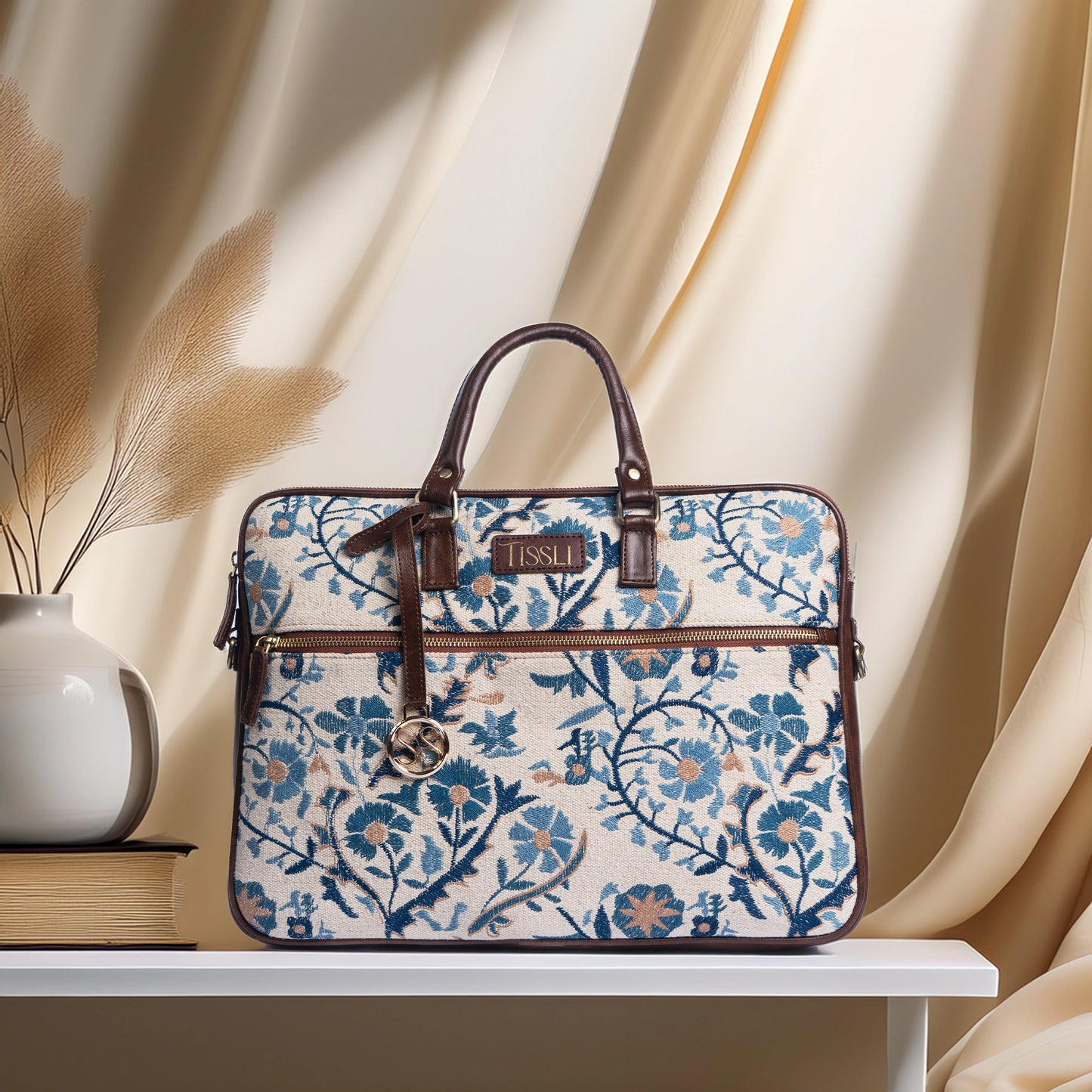 Paisley Paradise - Embroidery Art Laptop Bag for Everyday Work