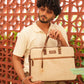 Desert Dome - Handcrafted Leather Base Laptop Bag