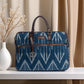 Indigo Chevron Laptop Bag | Handwoven Blue & White Pattern for Work, Travel & Everyday Use
