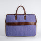Indigo Dreams Handwoven Laptop Bag with Leather Handles | Stylish and Durable Office Bag for Professionals
