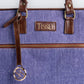 Indigo Dreams Handwoven Laptop Bag with Leather Handles | Stylish and Durable Office Bag for Professionals