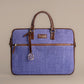 Indigo Dreams Handwoven Laptop Bag with Leather Handles | Stylish and Durable Office Bag for Professionals