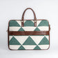 Geometric Grid - Handwoven Leather Base Laptop Bag
