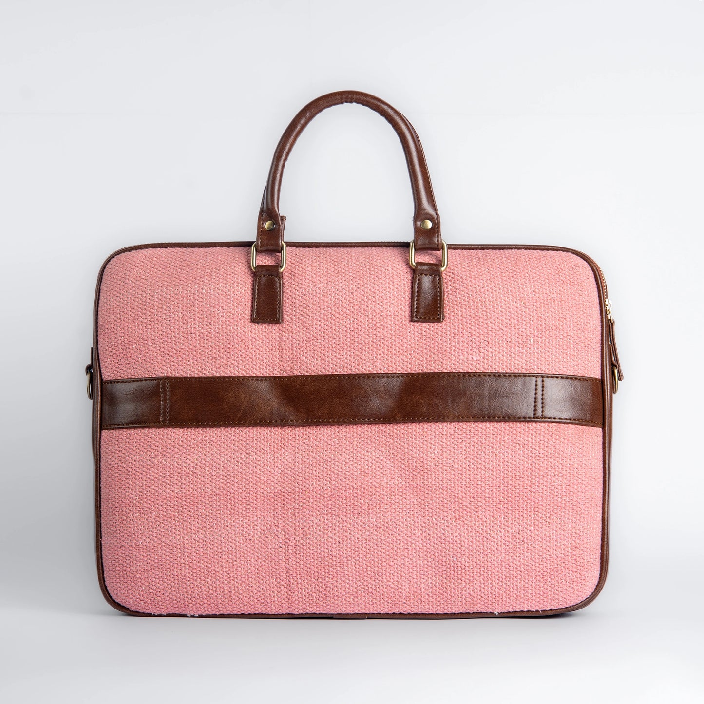 Roseate Canvas - Cotton Handwoven Office Laptop Bag