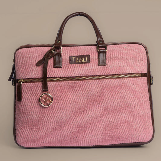 Roseate Canvas - Cotton Handwoven Office Laptop Bag