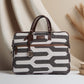 Shadow Maze Laptop Bag | Minimal monochrome weave designed for work, travel, and beyond