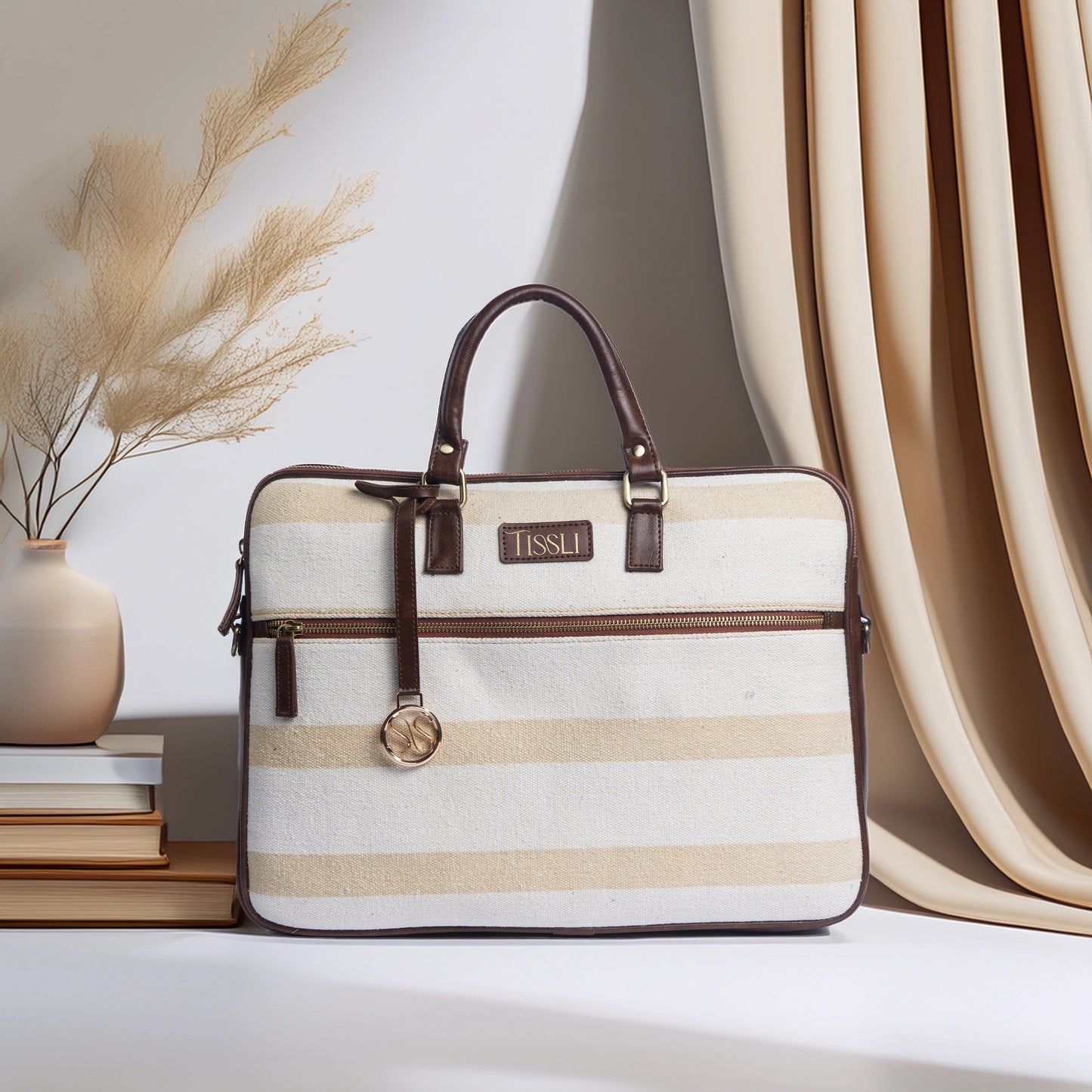 Lazy Stripes Laptop Bag - Briefcase with Shoulder Support