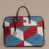Iconic Cube - Laptop Bag with Brown Leather Briefcase