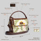 Elegant Gulzar Floral Cross Body Bag | Handcrafted with Subtle Embroidery and Leather Finish