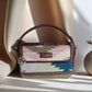Ikat Illusion Multi-Tone Sling Bag with Brown Leather Detailing | Handwoven Everyday Shoulder Bag