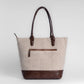 Desert Mirage Tote Bag | Handwoven beige and white chevron pattern for timeless everyday elegance